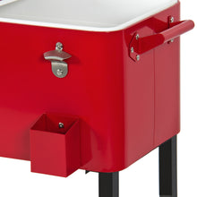 Load image into Gallery viewer, 80-Quart Rolling Cooler Cart w/ Bottle Opener, Catch Tray
