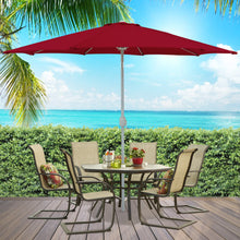 Load image into Gallery viewer, 9ft Outdoor Market Patio Umbrella w/ Crank Tilt Adjustment, Wind Vent

