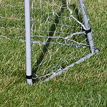 Load image into Gallery viewer, 12x6ft Steel Soccer Goal w/ Net, Straps, and Anchors - White
