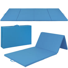 Load image into Gallery viewer, 8ft 4-Panel Folding Foam Gym Exercise Floor Mat w/ Carrying Handles
