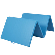 Load image into Gallery viewer, 8ft 4-Panel Folding Foam Gym Exercise Floor Mat w/ Carrying Handles
