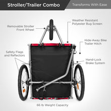Load image into Gallery viewer, 2-in-1 Pet Stroller and Trailer
