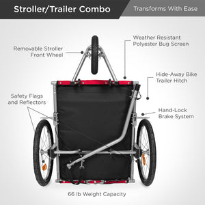 2-in-1 Pet Stroller and Trailer