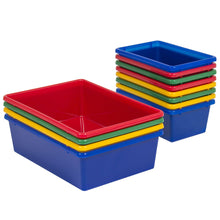 Load image into Gallery viewer, 4-Tier Kids Wood Toy Storage Organizer Rack w/ 12 Bins
