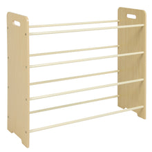 Load image into Gallery viewer, 4-Tier Kids Wood Toy Storage Organizer Rack w/ 12 Bins
