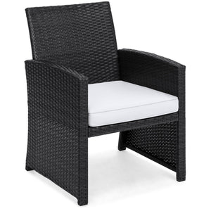 4-Piece Outdoor Wicker Sofa Furniture Set w/ 1 Double, 2 Single Sofas, Table