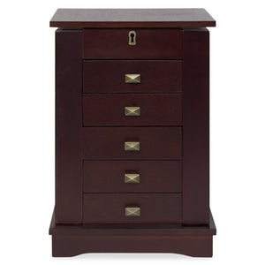 Handcrafted Wooden Tabletop Jewelry Armoire - Brown