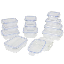 Load image into Gallery viewer, 24-Piece BPA-Free Glass Food Container Set w/ 5 Sizes - Clear
