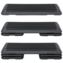Load image into Gallery viewer, 43in Height-Adjustable Fitness Step Platform Riser - Black/Gray
