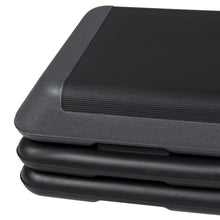 Load image into Gallery viewer, 43in Height-Adjustable Fitness Step Platform Riser - Black/Gray
