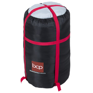 2-in-1 Double Sleeping Bag w/ 2 Pillows, Carrying Case - Black/Gray