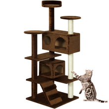 Load image into Gallery viewer, 53in Multi-Level Kitten Cat Tree w/ Scratcher

