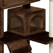 Load image into Gallery viewer, 53in Multi-Level Kitten Cat Tree w/ Scratcher
