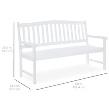 Load image into Gallery viewer, 60in Classic Acacia Wood Outdoor Bench
