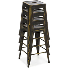 Load image into Gallery viewer, 24in Set of 4 Stackable Distressed Bar Stools

