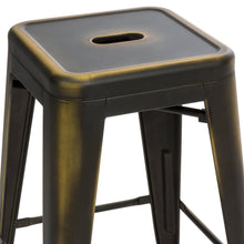 Load image into Gallery viewer, 24in Set of 4 Stackable Distressed Bar Stools
