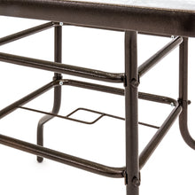 Load image into Gallery viewer, 32in Square Tempered Glass  Patio Dining Bistro Table w/ Umbrella Hole
