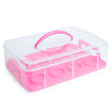 Load image into Gallery viewer, 3-Tier Cake and Cupcake Holder Carrier
