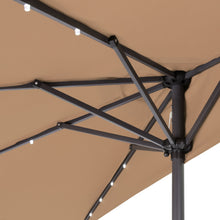 Load image into Gallery viewer, 8.5ft Outdoor Solar LED Half Patio Umbrella w/ Easy Crank
