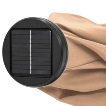 Load image into Gallery viewer, 8.5ft Outdoor Solar LED Half Patio Umbrella w/ Easy Crank
