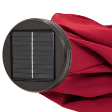Load image into Gallery viewer, 8.5ft Outdoor Solar LED Half Patio Umbrella w/ Easy Crank
