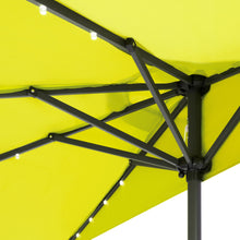Load image into Gallery viewer, 8.5ft Outdoor Solar LED Half Patio Umbrella w/ Easy Crank
