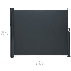 Retractable Privacy Side Awning w/ Alloy Frame