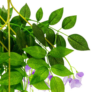 12-Pack Artificial Silk Vine Wisteria Flower Plant Decor Accent