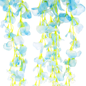 12-Pack Artificial Silk Vine Wisteria Flower Plant Decor Accent