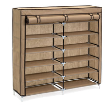 Load image into Gallery viewer, 6-Tier Portable Shoe Rack Closet w/ Fabric Cover
