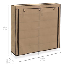 Load image into Gallery viewer, 6-Tier Portable Shoe Rack Closet w/ Fabric Cover

