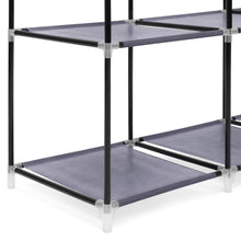 Load image into Gallery viewer, 10-Shelf Portable Fabric Wardrobe Closet Storage w/ Waterproof Cover
