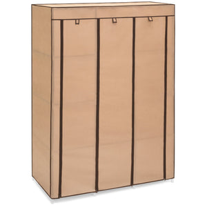 10-Shelf Portable Fabric Wardrobe Closet Storage w/ Waterproof Cover