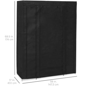 12-Shelf Portable Fabric Closet w/ Cover