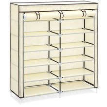 Load image into Gallery viewer, 6-Tier Portable Shoe Rack Closet w/ Fabric Cover
