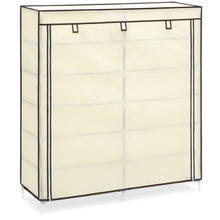Load image into Gallery viewer, 6-Tier Portable Shoe Rack Closet w/ Fabric Cover
