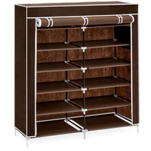 Load image into Gallery viewer, 6-Tier Portable Shoe Rack Closet w/ Fabric Cover
