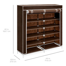 Load image into Gallery viewer, 6-Tier Portable Shoe Rack Closet w/ Fabric Cover
