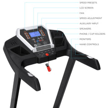 Load image into Gallery viewer, 900W Bluetooth App-Control Treadmill w/ Incline, Speakers - Black
