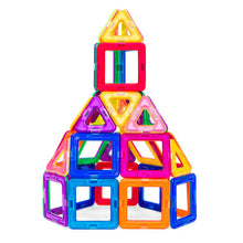 Load image into Gallery viewer, 64-Piece Kids Magnetic Building Block Tiles Set w/ Carrying Box - Multicolor
