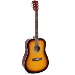 41in Acoustic Guitar Starter Kit w/ Case, Pick, Strap, Extra Strings