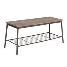 Load image into Gallery viewer, 6-Piece Modern Dining Set w/ Storage Racks, Table, Bench, 4 Chairs - Brown
