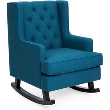Load image into Gallery viewer, Tufted Upholstered Wingback Rocking Chair
