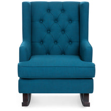 Load image into Gallery viewer, Tufted Upholstered Wingback Rocking Chair
