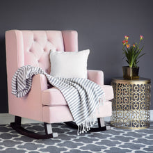 Load image into Gallery viewer, Tufted Upholstered Wingback Rocking Chair

