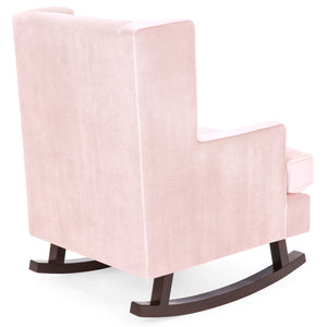 Tufted Upholstered Wingback Rocking Chair