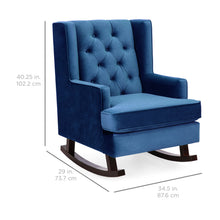 Load image into Gallery viewer, Tufted Upholstered Wingback Rocking Chair
