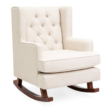 Load image into Gallery viewer, Tufted Upholstered Wingback Rocking Chair
