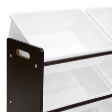 Load image into Gallery viewer, 4-Tier Kids Wood Toy Storage Organizer Rack w/ 12 Bins
