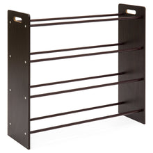 Load image into Gallery viewer, 4-Tier Kids Wood Toy Storage Organizer Rack w/ 12 Bins
